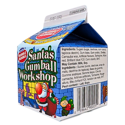 Dubble Bubble Santas Gumball Workshop Milk Carton 100g - 24 Pack
