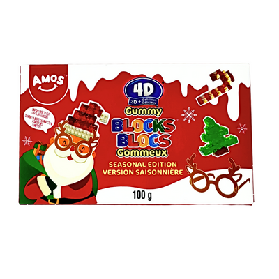 4D Gummy Blocks Christmas Edition - 100g - 24 Pack