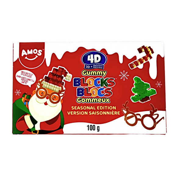 4D Gummy Blocks Christmas Edition - 100g - 24 Pack