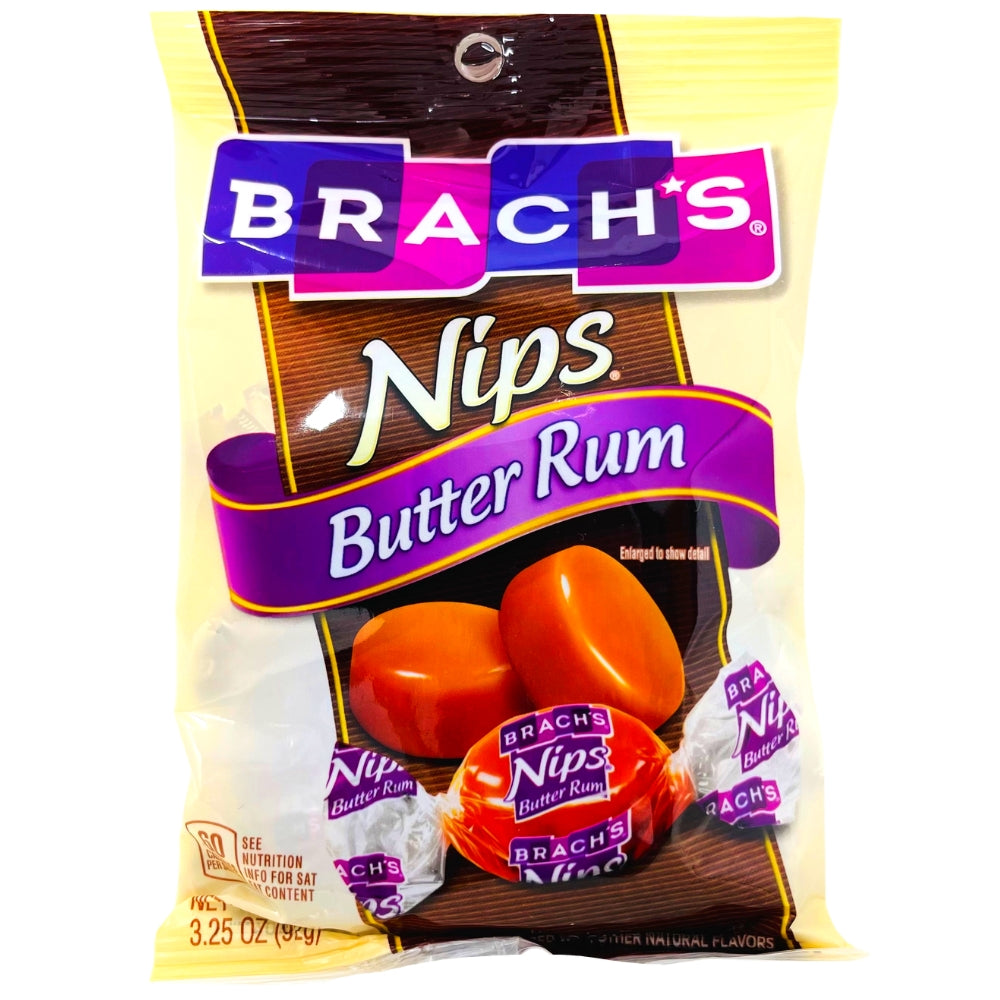 Brach's Nips Butter Rum Hard Candy 3.25oz 12PK