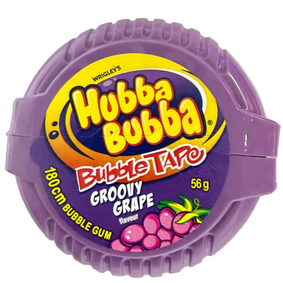 Hubba Bubba Gushing Grape Bubble Gum Tape 56g (Australia) - 20 Pack 1