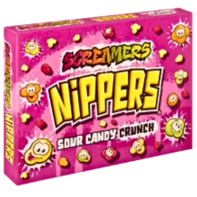Screamers Nippers Sour Candy Crunch Theater Box 140g - 12 Pack
