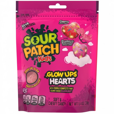Sour Patch Kids Glowups Valentine 8.4oz - 12 Pack