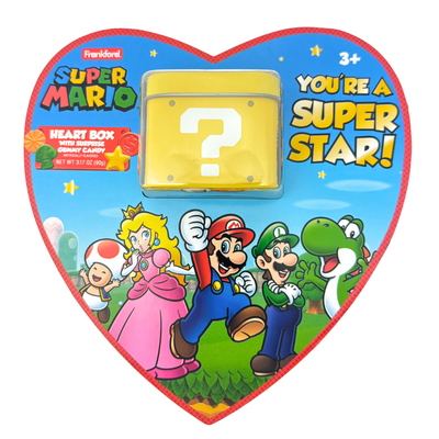Super Mario Valentines Surprise Heart Box - 3.6oz