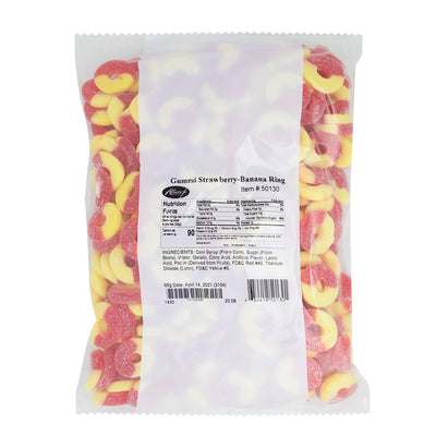 Albanese Gummi Strawberry Banana Rings Gummy Candy