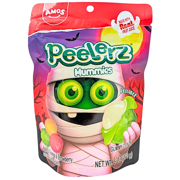 Amos Halloween Peelerz Mummies 6oz - 12 Pack