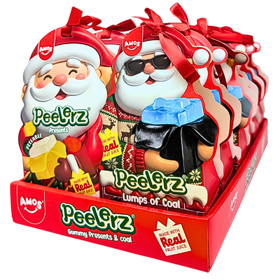 Amos Peelerz Christmas Gummy Santa Gift Box 1.76oz - 12 Pack