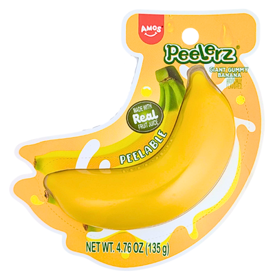 Amos Peelerz Giant Gummy Banana 4.76oz - 12 Pack