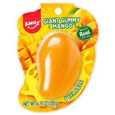 Amos Peelerz Giant Gummy Mango 4.76oz - 12 Pack