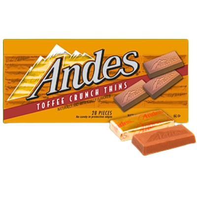 Andes Toffee Crunch Thins 132g - 12 Pack