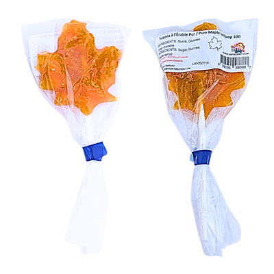Barley Sugar Lollipop Pure Maple 30g - 12 Pack