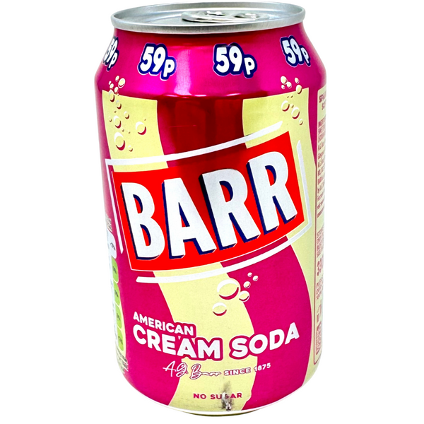 Barr American Cream Soda 330mL (UK) - 24 Pack