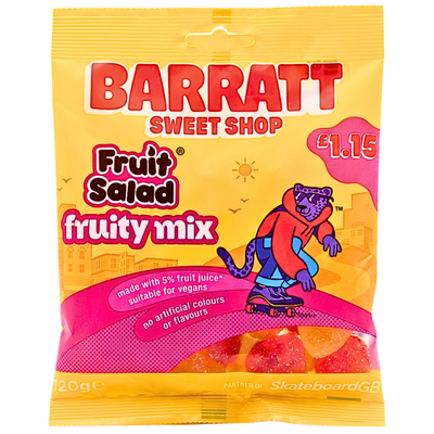 Barratt Fruit Salad Fruity Mix 120g (UK) - 12 Pack