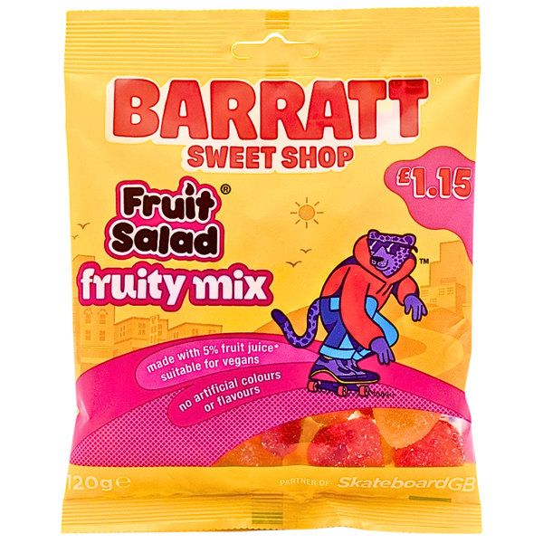 Barratt Fruit Salad Fruity Mix 120g (UK) - 12 Pack