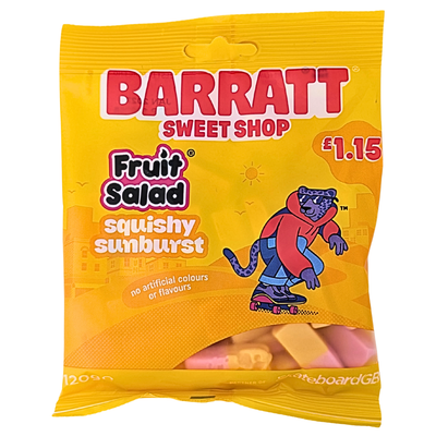 Barratt Fruit Salad Squishy Sunburst 120g (UK) - 12 Pack