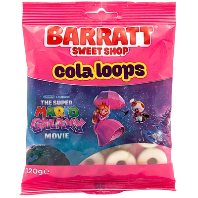Barratt Super Mario Galaxy Cola Loops 120g (UK) - 12 Pack