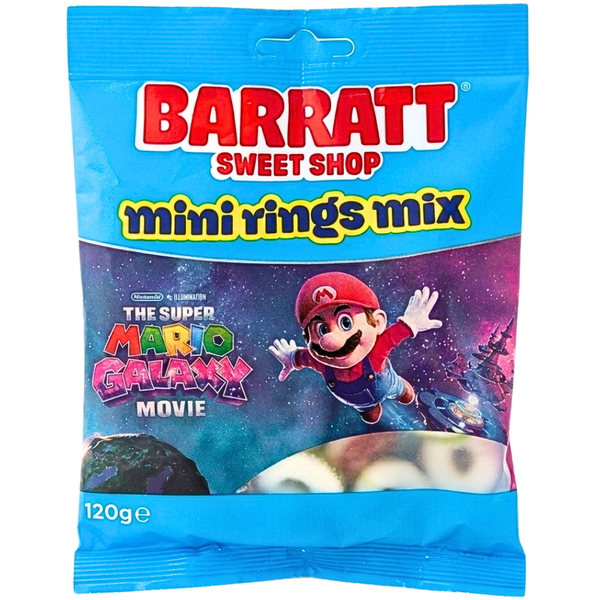 Barratt Super Mario Galaxy Mini Rings Mix 120g (UK) - 12 Pack
