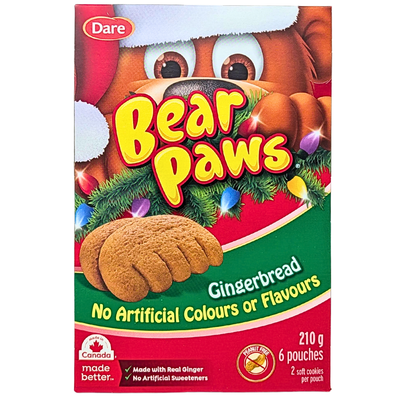 Bear Paws Gingerbread Cookies 210g - 12 Pack