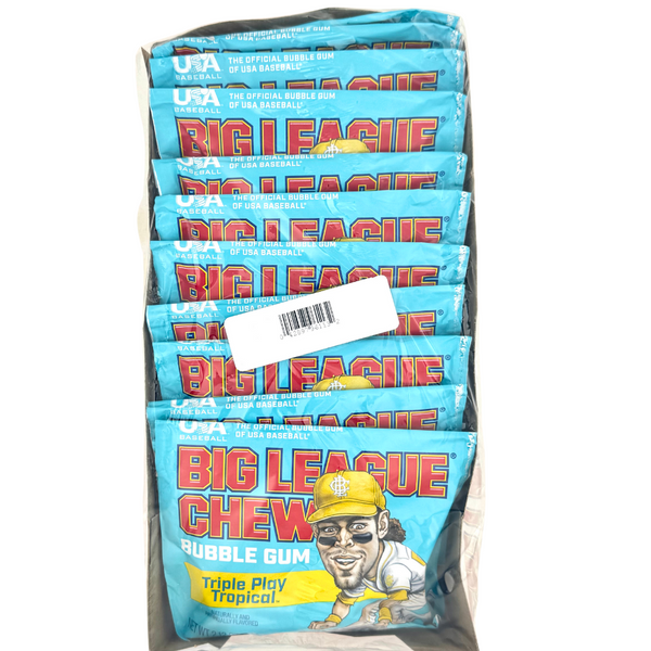 Big League Chew Bubblegum Triple Play Tropical 2.12oz - 12 Pack