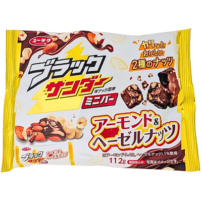 Black Thunder Almond & Hazelnut Mini Chocolate Bars 12ct 139g (Japan) - 12 Pack