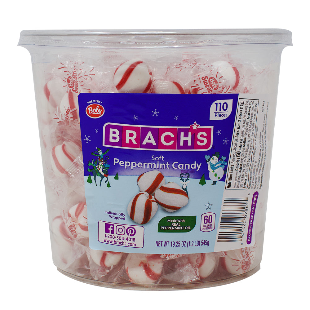 Brach's Soft Peppermint Candy 110CT - 1 Tub | Iwholesalecandy