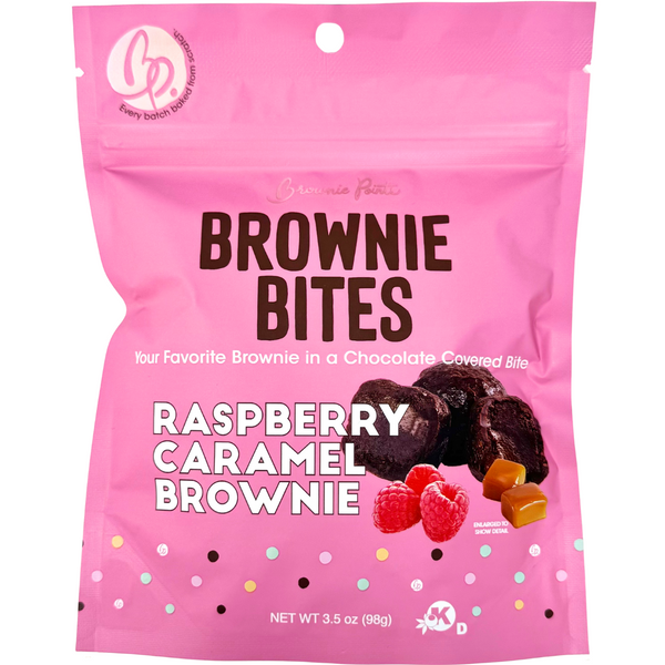 Brownie Points Raspberry Caramel Brownie Bites 3.5oz - 12 Pack