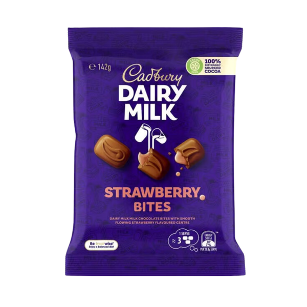 Cadbury Dairy Milk Strawberry Bites (Australia) 142g - 12 Pack