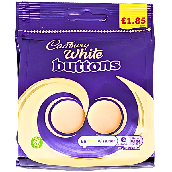 Cadbury Dairy Milk Giant Buttons White Chocolate 85g (UK) - 10 Pack