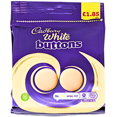 Cadbury Dairy Milk Giant Buttons White Chocolate 85g (UK) - 10 Pack
