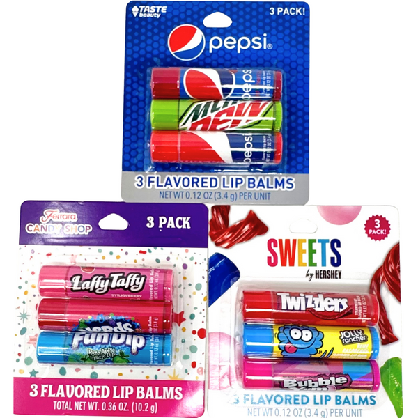 Candy/Soda Lip Balm 3 Pack 3.4g each - 6 Pack