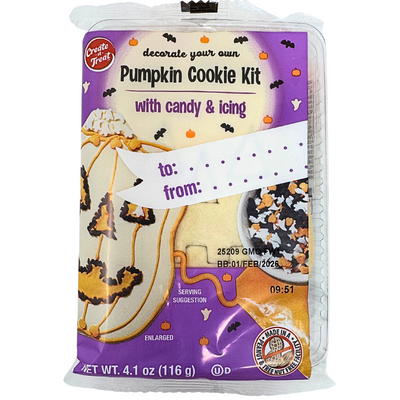 Create-A-Treat Decorate Your Own Pumpkin Cookie 4.10oz - 10 Pack