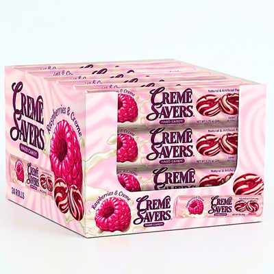 Creme Savers Rolls Raspberries and Creme 1.76oz - 24 Rolls