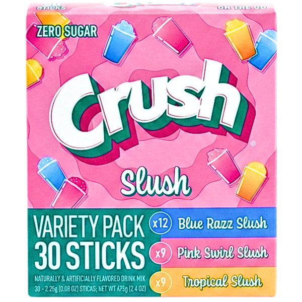 Crush Sugar Free Singles To Go Variety Pack 30 Pack - 6 Pack