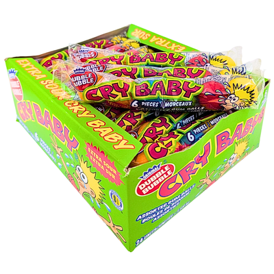 Cry Baby Bubble Gum 6 Piece Tube - 24 Pack