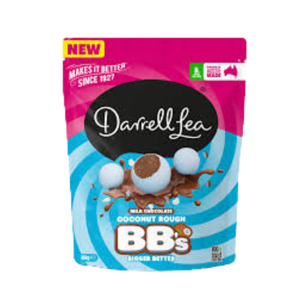 Darrell Lea Coconut Rough BB's Milk Chocolate (Australia) 168g - 12 Pack