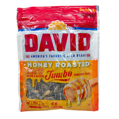 David Jumbo Honey Roasted Seeds - 5.25oz - 12 Pack