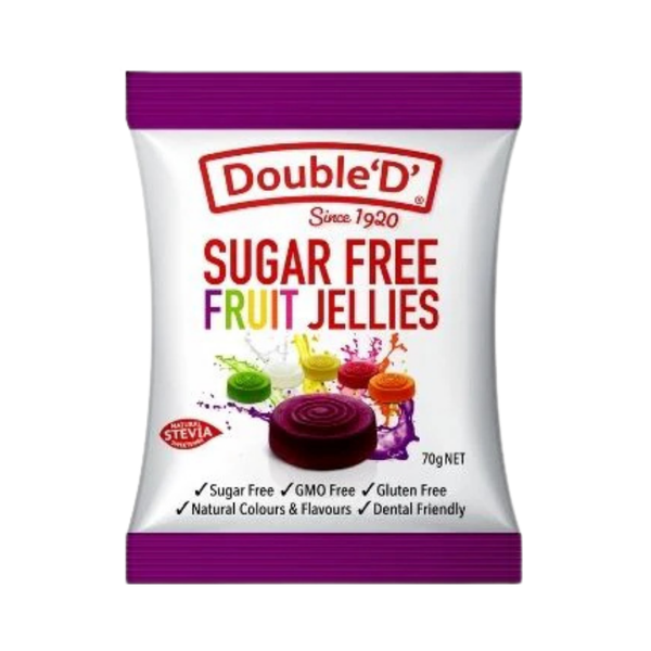 Double 'D' Sugar Free Fruit Jellies (Australia) - 70g - 12 Pack