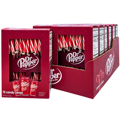 Dr Pepper Candy Canes 12ct 5.3oz- 12 Pack