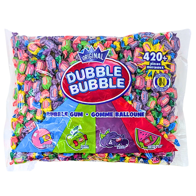 Dubble Bubble Twist Gum 420+ Assorted Pieces - 1 Bag