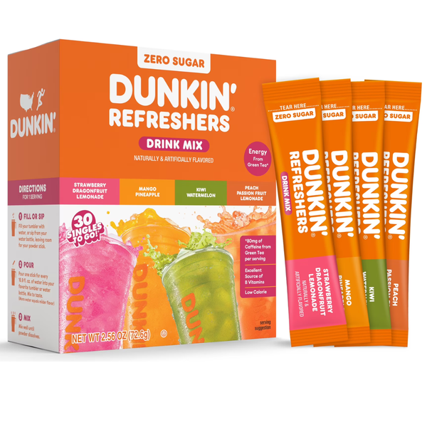 Dunkin' Singles To Go Zero Sugar Four Flavor Variety Pack 30 Pack - 6 Pack