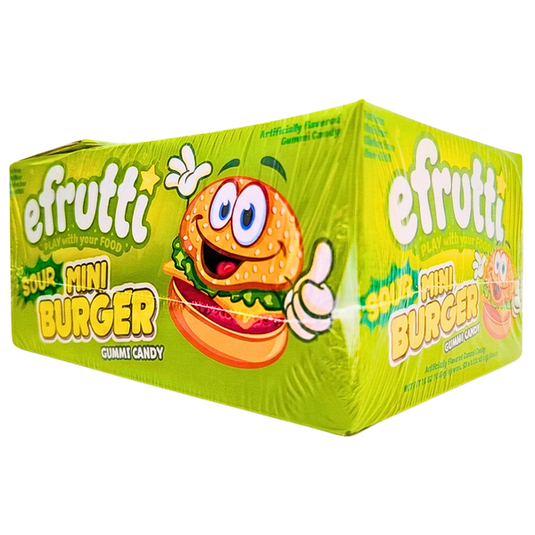 efrutti Gummi Sour Mini Burger - 60 Pack