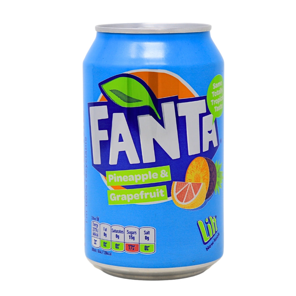 Fanta Pineapple & Grapefruit 330mL - 24 Pack - Fanta - Fanta Pineapple Grapefruit - Pineapple Drink - Grapefruit Drink - Candy Store