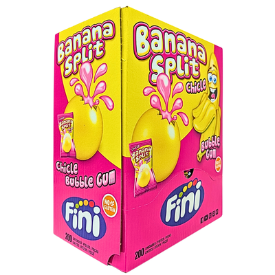 Fini Banana Split Bubble Gum 200ct (UK) - 1 Box