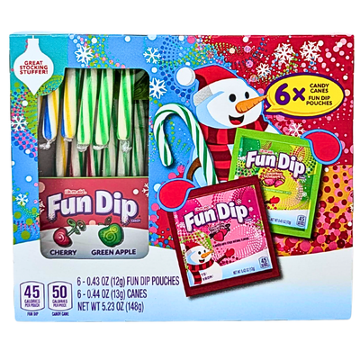 Fun Dip Holiday Candy Canes 5.23oz - 24 Pack