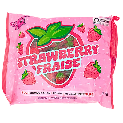 Gummy Zone Sour Strawberry 1kg - 1 Pack