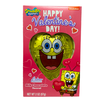 Spongebob Valentine's Chocolate Heart - 2oz Spongebob Foil