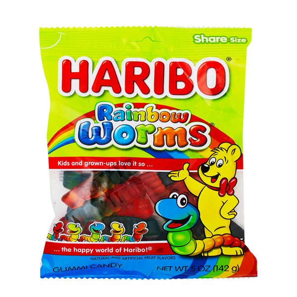 Haribo Rainbow Worms 5oz - 12 Pack
