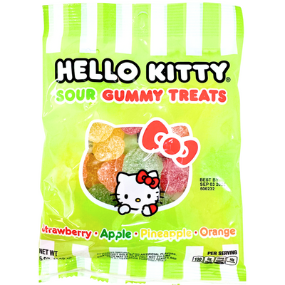 Hello Kitty Sour Gummi Treats 5oz - 12 Pack