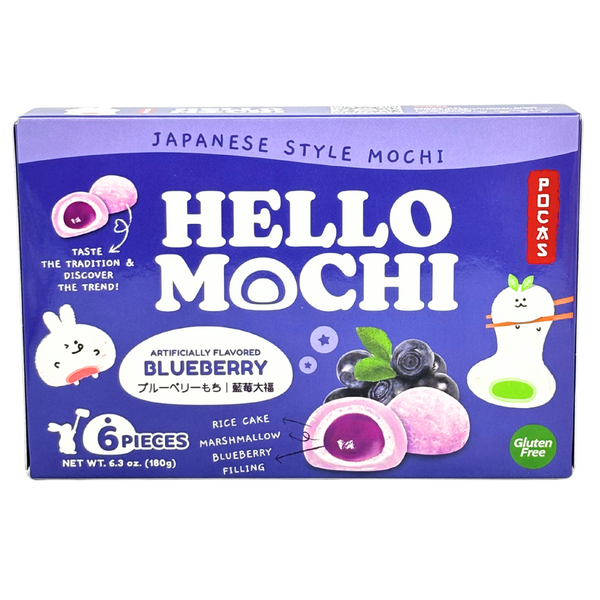 Hello Mochi Blueberry - 6.3oz - 12 Pack