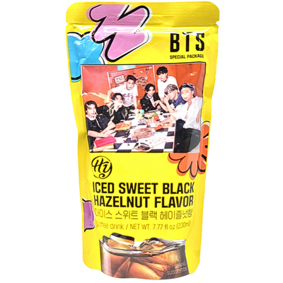 HY BTS Iced Sweet Black Hazelnut Coffee 230mL (Korea) - 50 Pack
